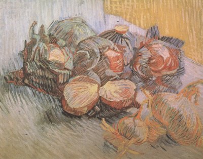 Still life with Red Cabbages and Onions (nn04)